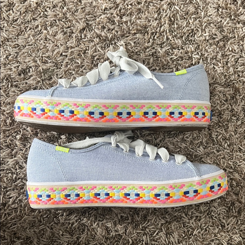 Keds Sky Blue Canvas Shoes with White Laces
